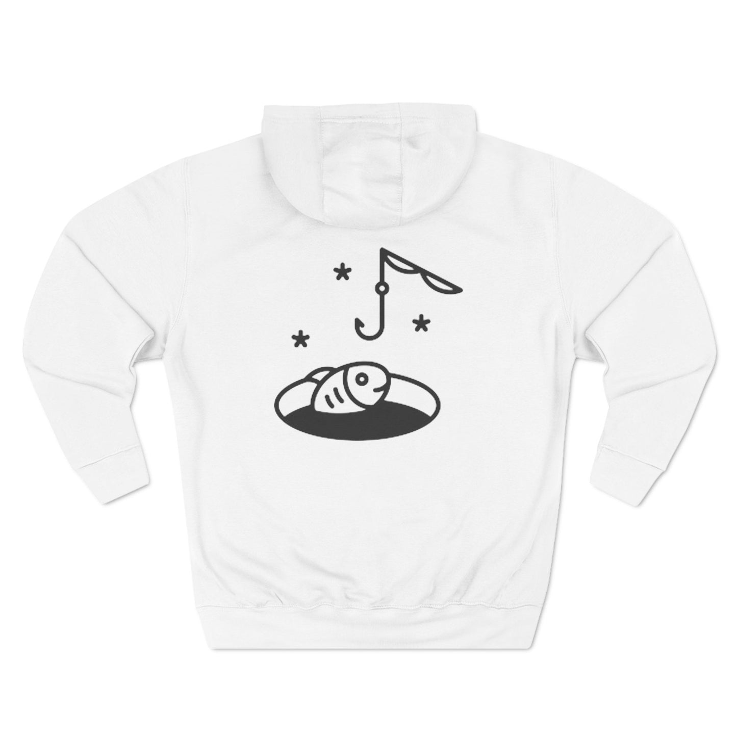 Ice Fishing Three-Panel Fleece Hoodie