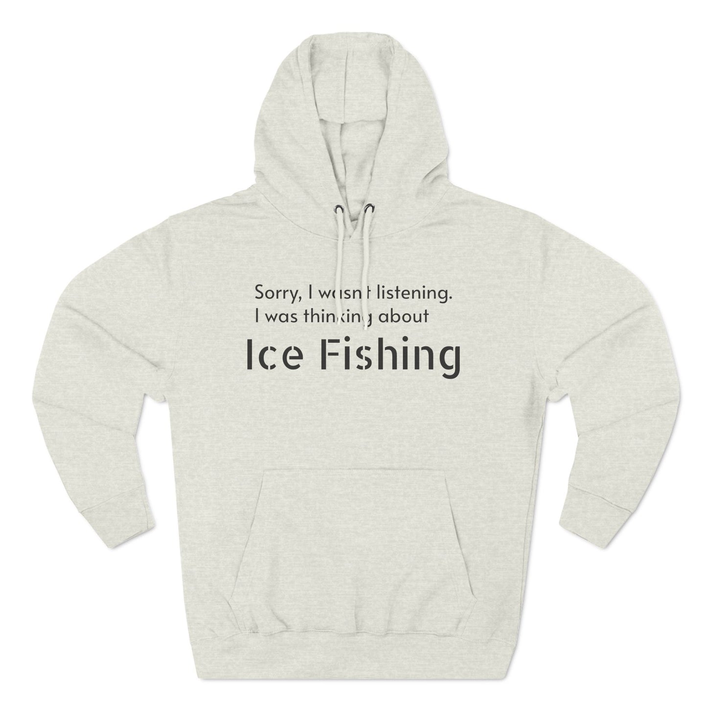 Ice Fishing Three-Panel Fleece Hoodie