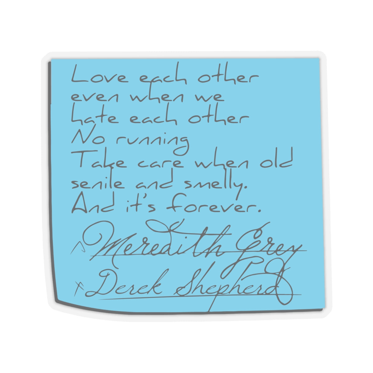Greys Post-It Sticker