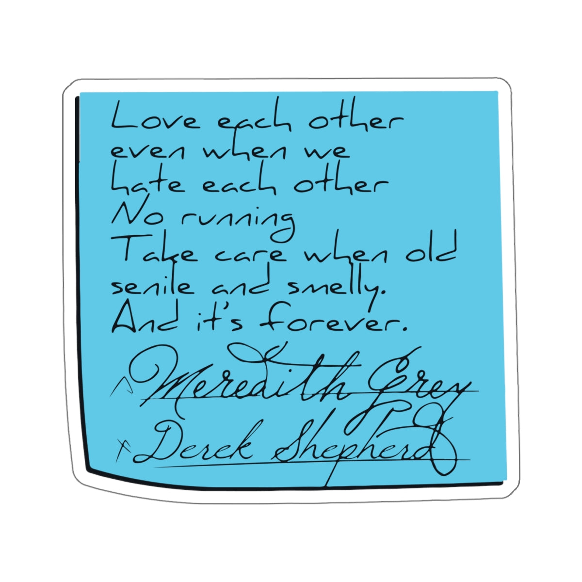 Greys Post-It Sticker