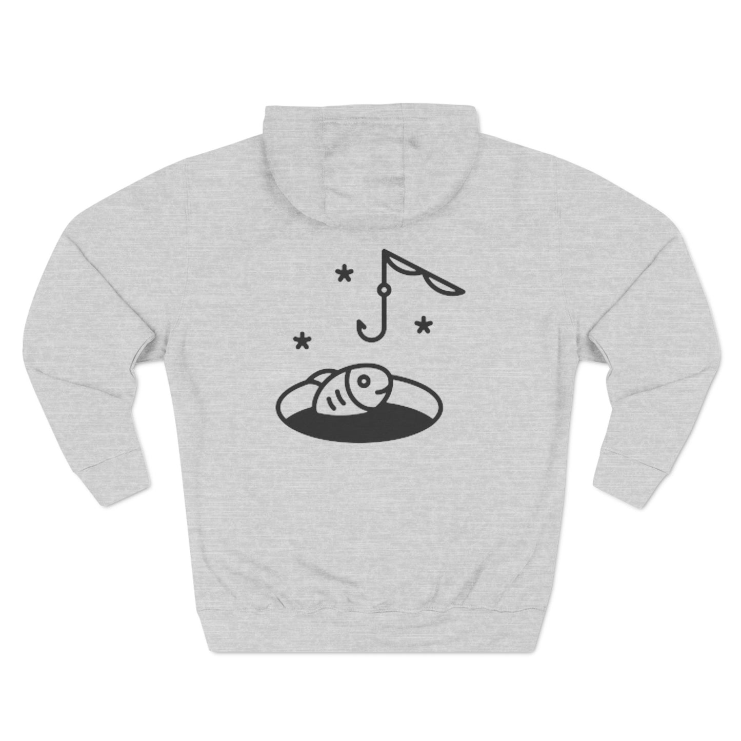 Ice Fishing Three-Panel Fleece Hoodie