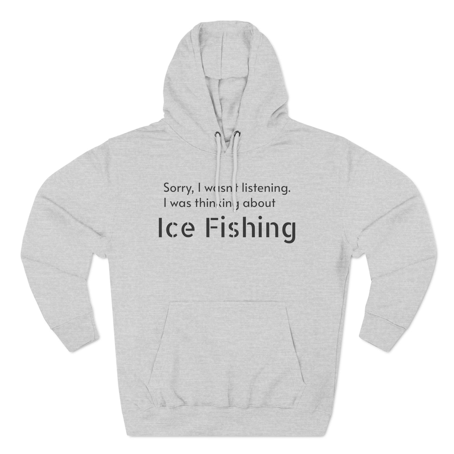 Ice Fishing Three-Panel Fleece Hoodie