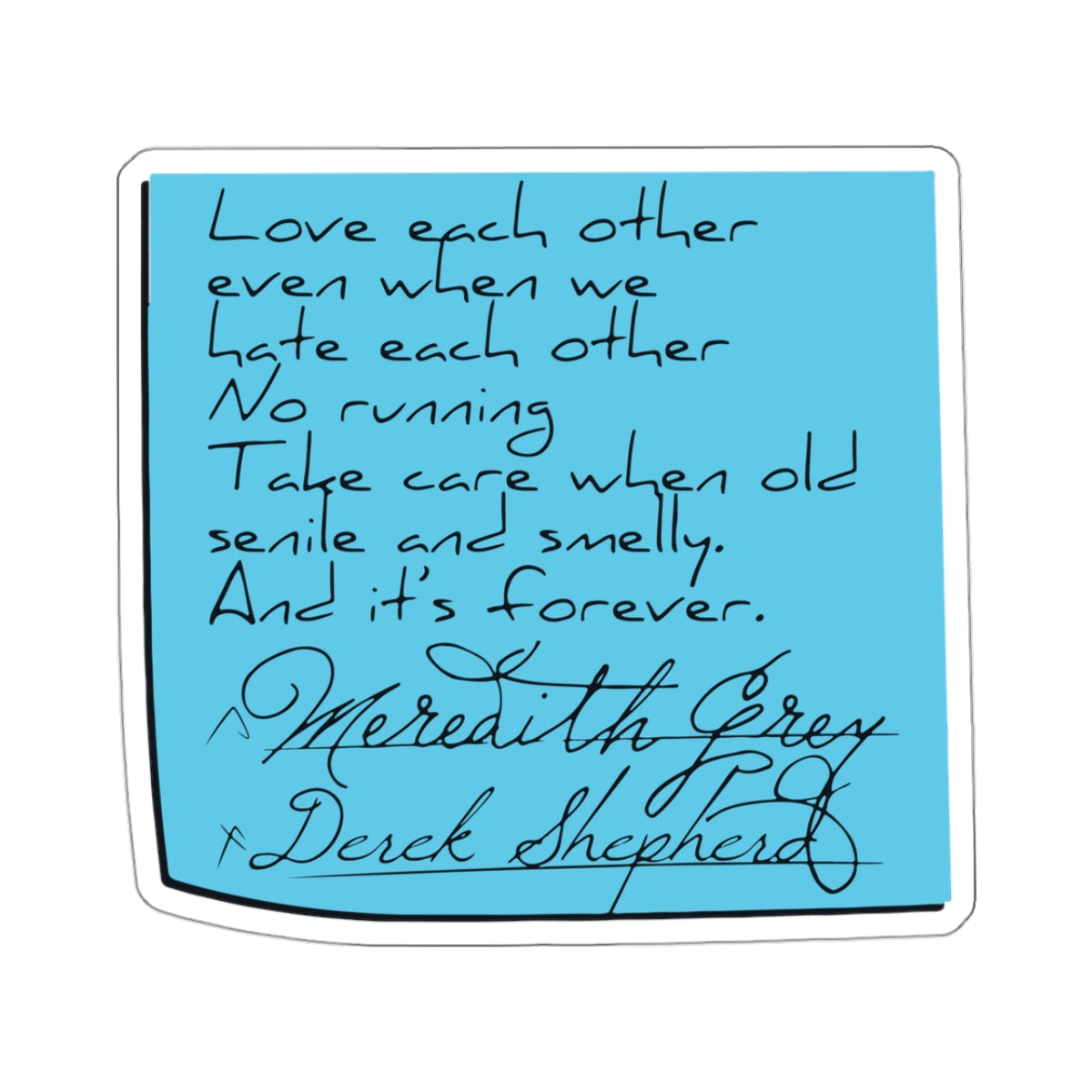 Greys Post-It Sticker