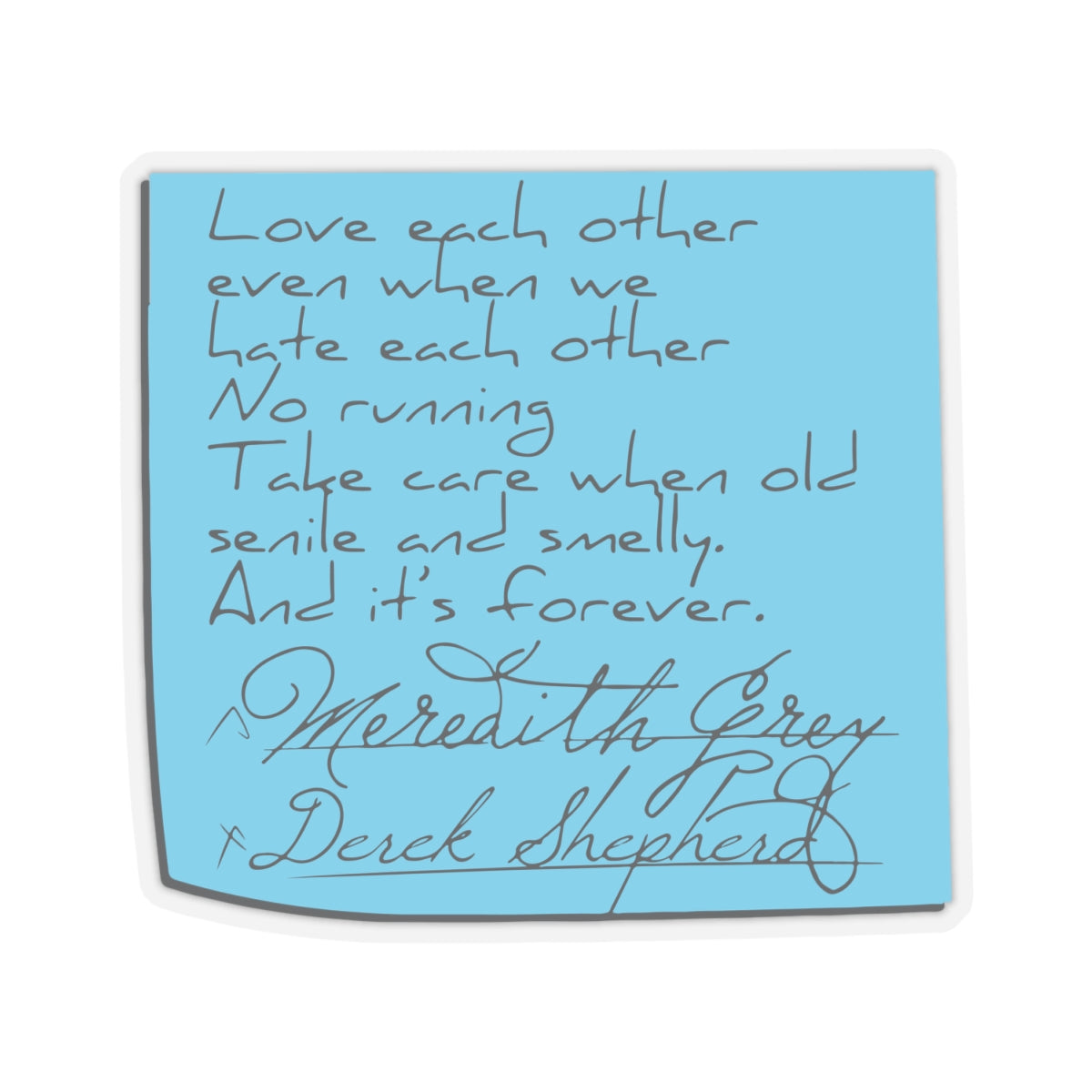 Greys Post-It Sticker